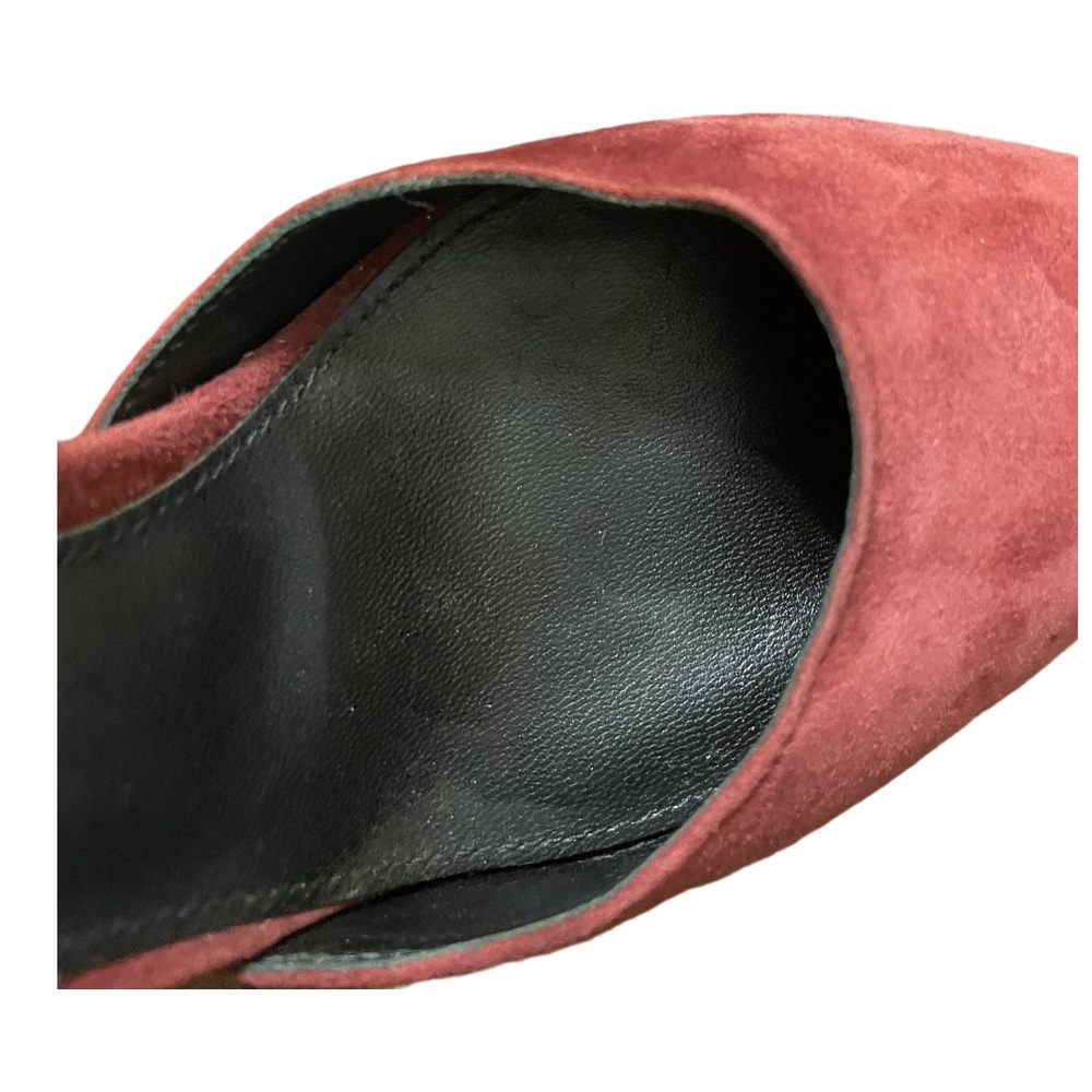 COACH Suede Platform Color Block Chunky Heels size 5.5 - Picture 15 of 16